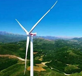 Der Windpark Lei Zhen Shan der China Power Investment Corporation im Landkreis Shaanxi in der Provinz Henan